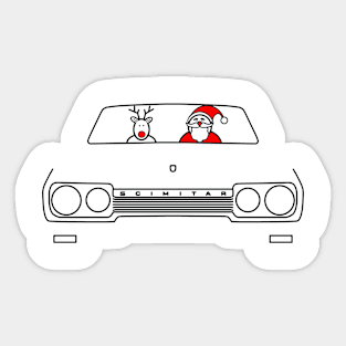 Reliant Scimitar classic British car Christmas special edition Sticker